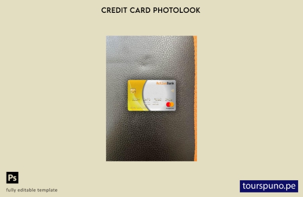 listo para imprimir Portugal Activobank mastercard photolook plantilla frontal